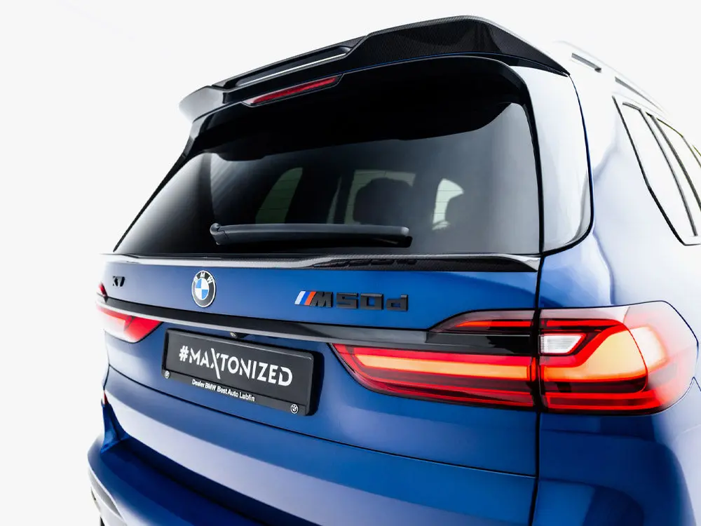 Maxton Design Prepreg Carbon Fiber Tailgate Spoiler (Lower) Bmw X7 M-Pack G07 1