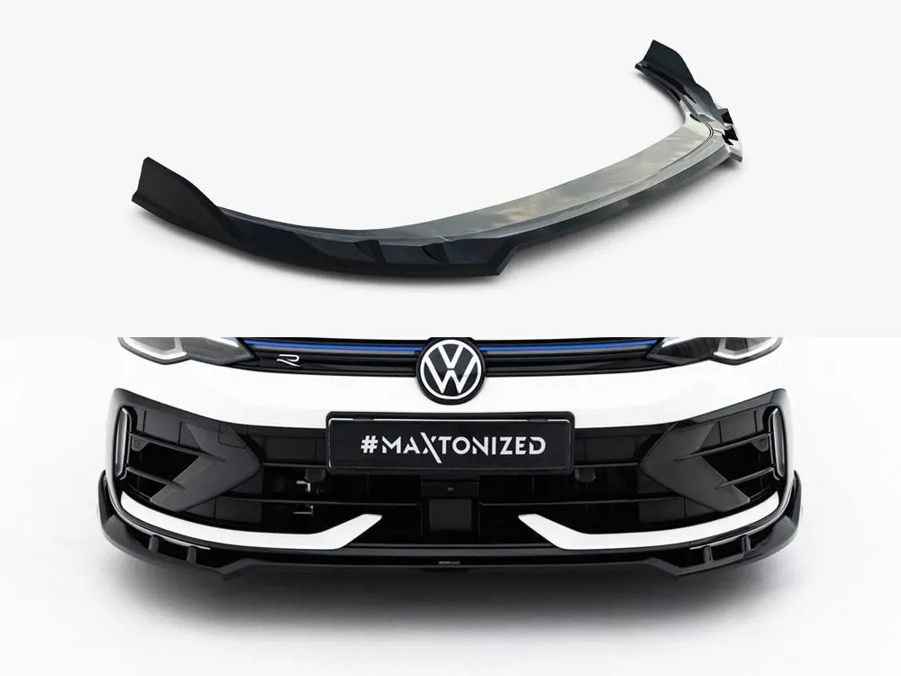 Maxton Design Front Splitter V.1 Volkswagen Golf R Variant Mk8 Facelift 1