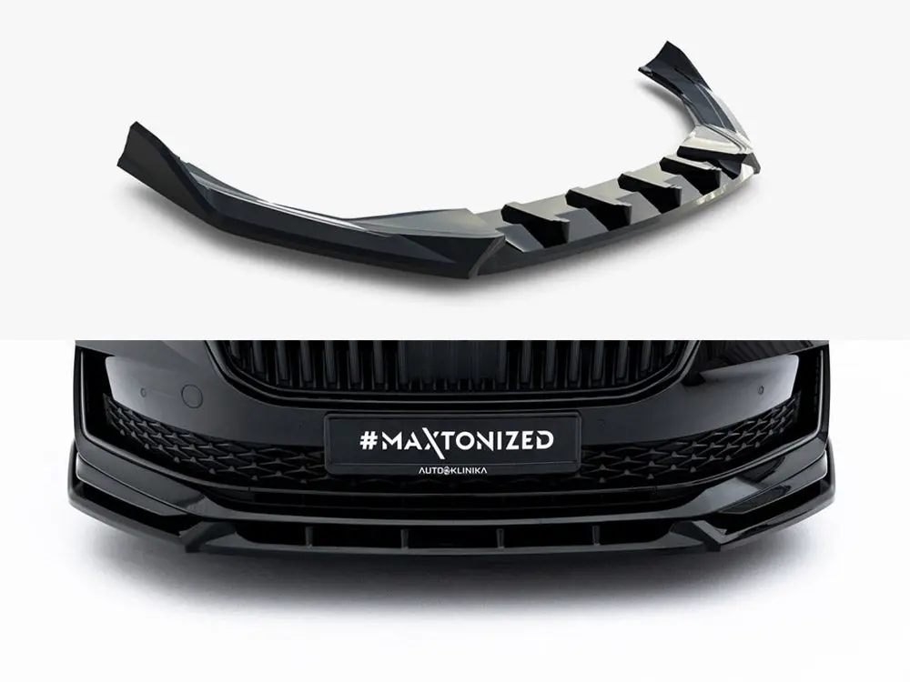 Maxton Design Front Splitter V.2 Skoda Superb Sportline Mk4 1
