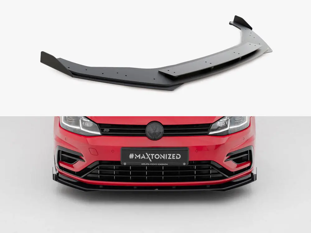Maxton Racing Front Splitter + Flaps Vw Golf 7 R / R-Line Facelift 1