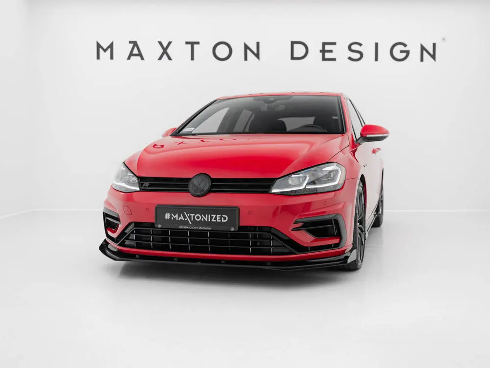 Maxton Racing Front Splitter + Flaps Vw Golf 7 R / R-Line Facelift 2