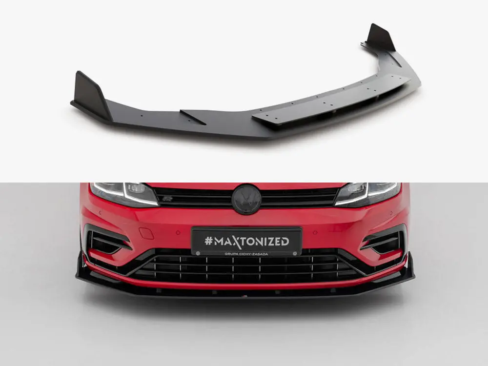 Maxton Racing Front Splitter V.2 Vw Golf 7 R / R-Line Facelift 1