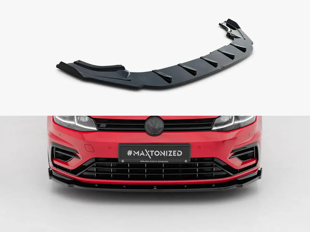 Maxton Design Front Splitter V.1 Vw Golf 7 R / R-Line Facelift 1