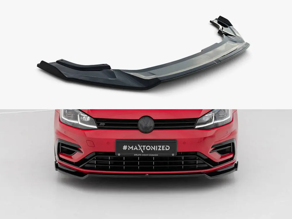 Maxton Design Front Splitter V.2 Vw Golf 7 R / R-Line Facelift 1