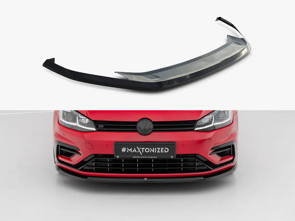 Maxton Design Front Splitter V.6 Vw Golf 7 R / R-Line Facelift 1