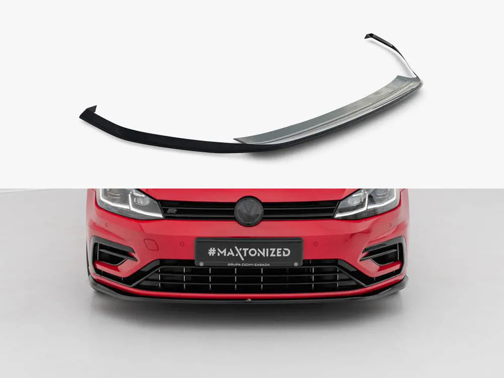 Maxton Design Front Splitter V.7 Vw Golf 7 R / R-Line Facelift 1