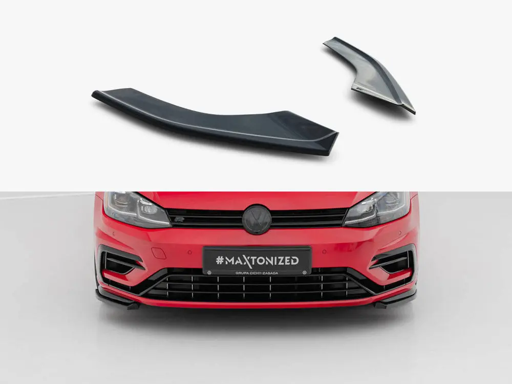 Maxton Design Front Splitter V.8 Vw Golf 7 R / R-Line Facelift 1