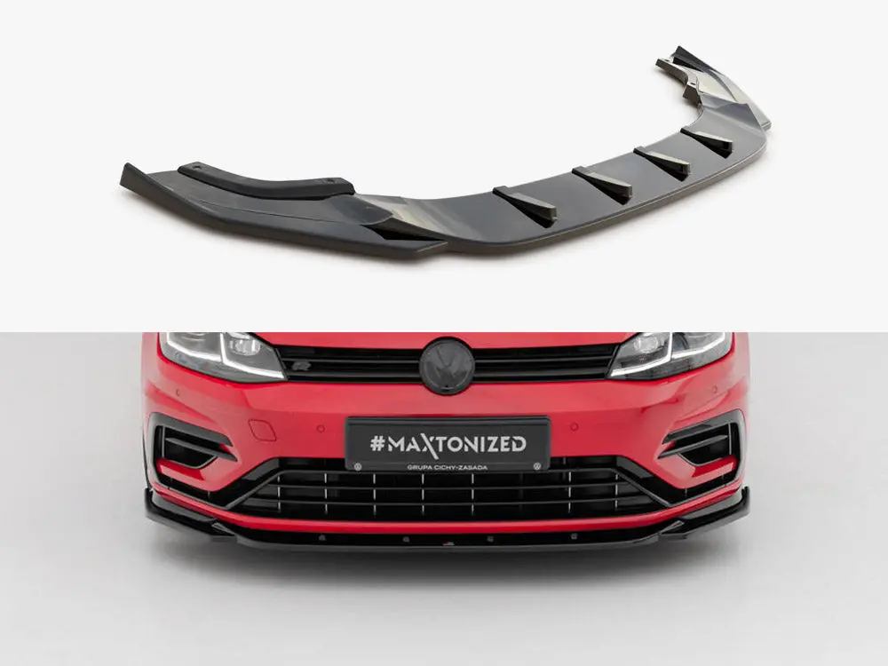 Maxton Design Front Splitter V.9 Vw Golf 7 R / R-Line Facelift 1