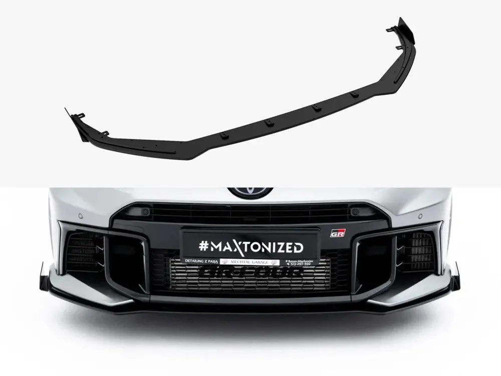 Maxton Design Street Pro Front Splitter + Flaps Toyota Gr Yaris Mk4 Facelift 1