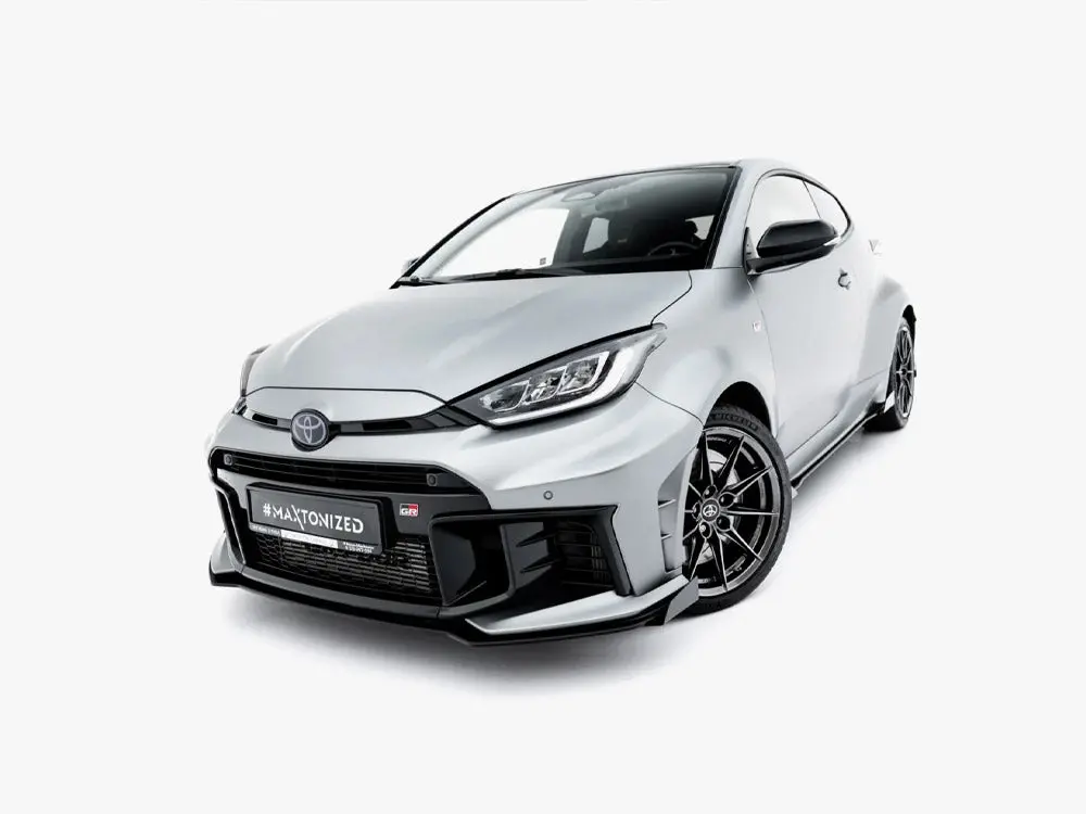 Maxton Design Street Pro Front Splitter + Flaps Toyota Gr Yaris Mk4 Facelift 2