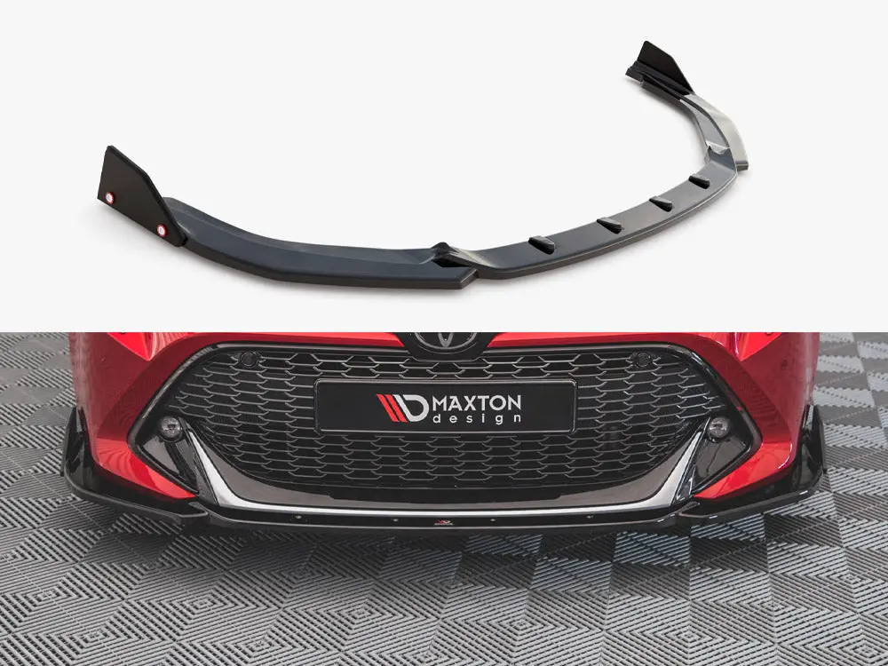 Maxton Design Front Splitter V.1 + Flaps Toyota Corolla Gr Sport Hatchback Xii 1