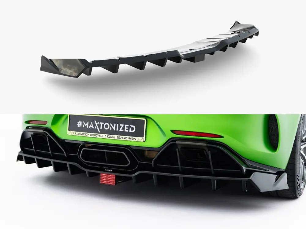 Maxton Design Rear Splitter (Vertical Bars) + Led Mercedes-Amg Gt R C190 Facelift 1