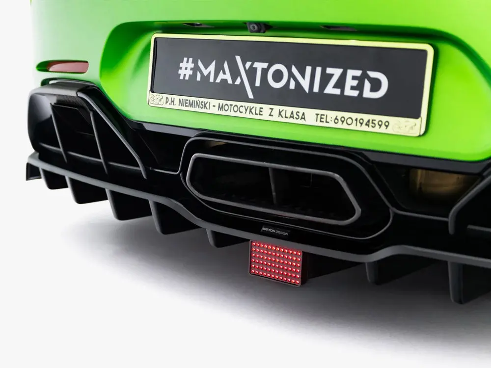 Maxton Design Rear Splitter (Vertical Bars) + Led Mercedes-Amg Gt R C190 Facelift 2