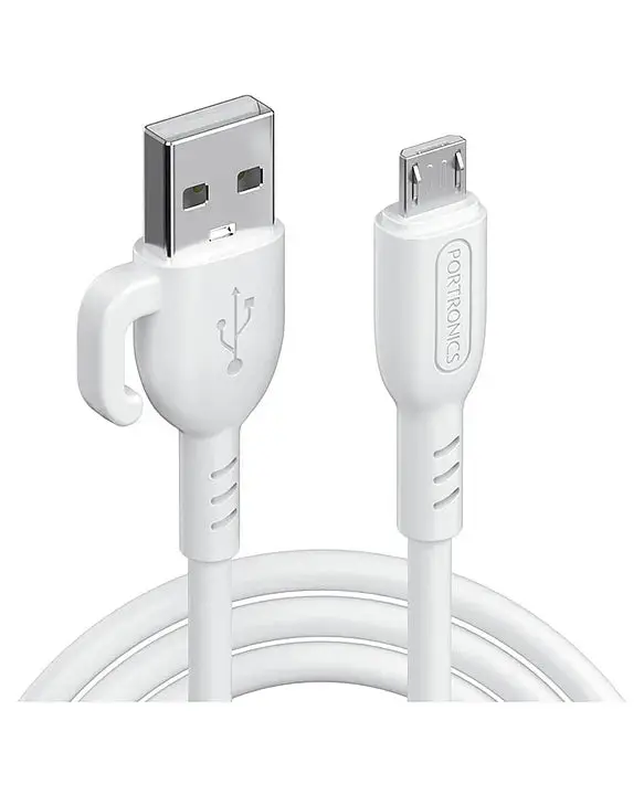 Portronics Por-2886 Konnect Core 3 Usb To Micro Usb Cable 1 M Length (White) 1