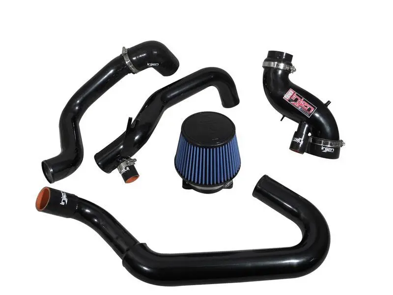 Injen 03-06 Evo 8/9/Mr Cast Aluminum Intake System W/ Full Intercooler Piping Black Short Ram Intake 1