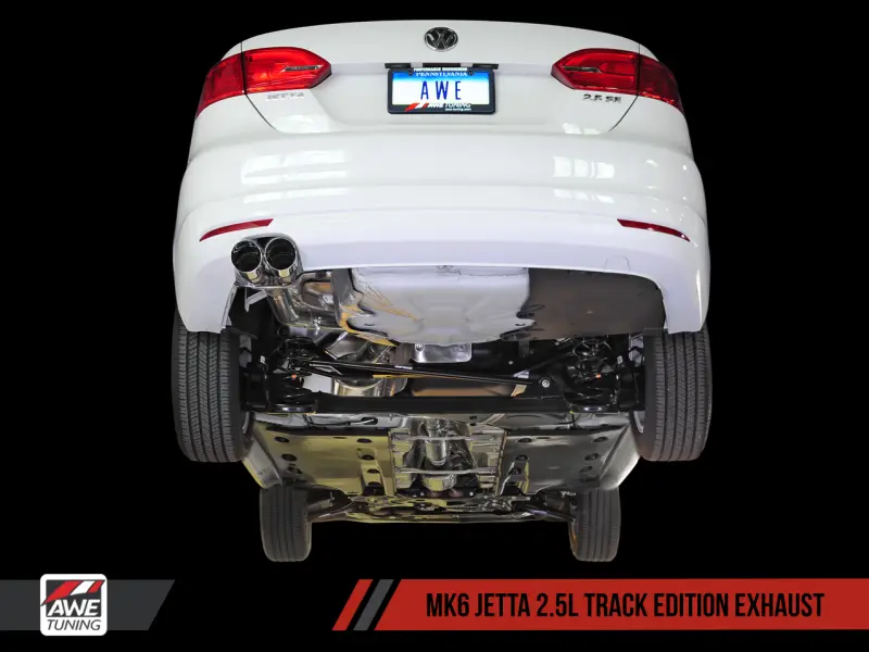 Awe Tuning Mk6 Jetta 2.5L Track Edition Exhaust - Diamond Black Tips 2