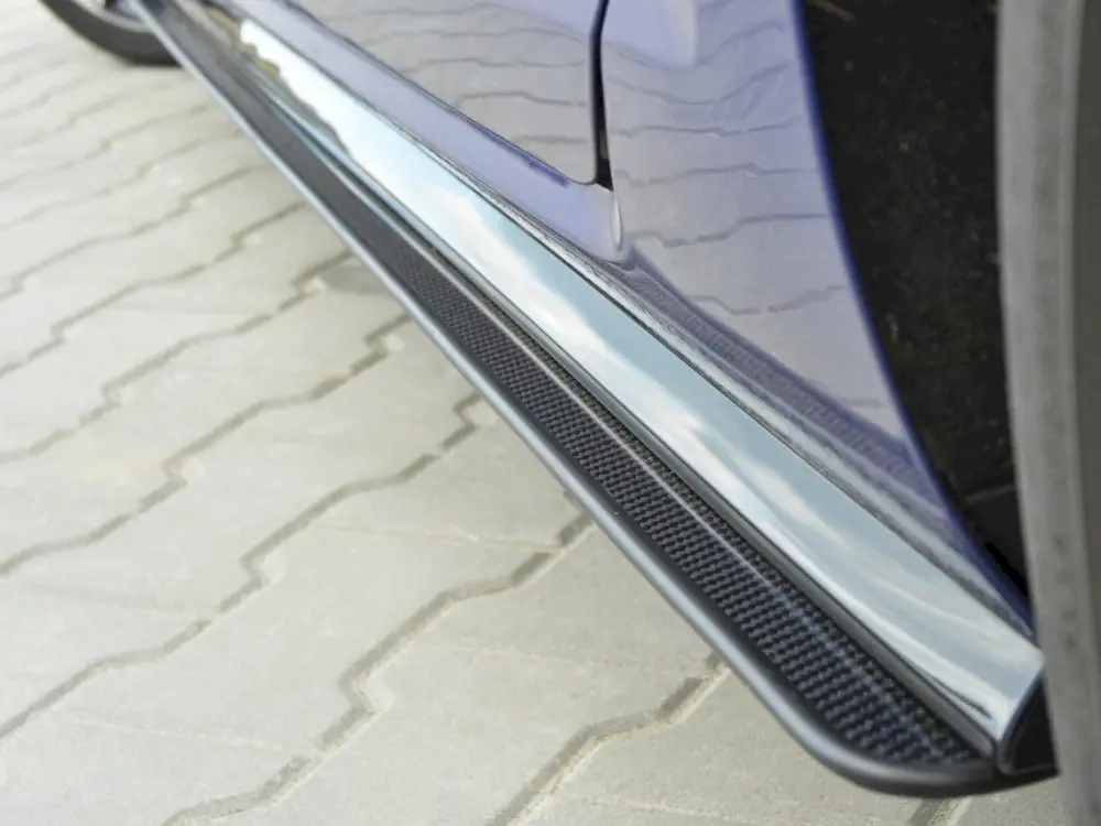 Maxton Design Racing Side Skirts Diffusers Vw Golf R 7.5 (2017-19) (Carbon) 1