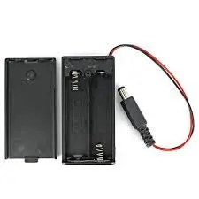 2 X Aa 1.5V Battery Holder With On/Off Switch & Dc Jack 1