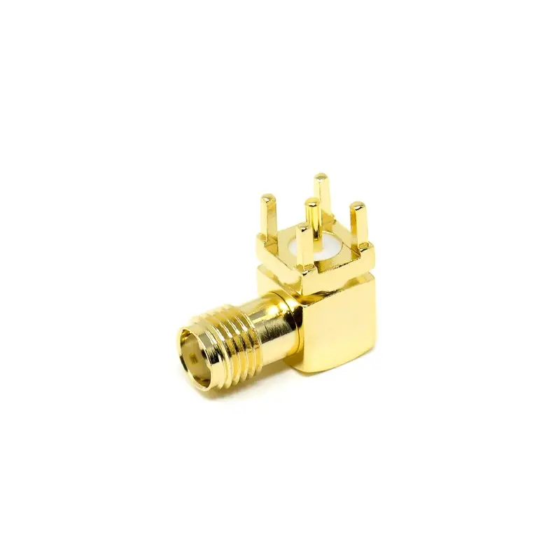 Sma Female Connector Right Angled Through-Hole For Pcb Mount 1