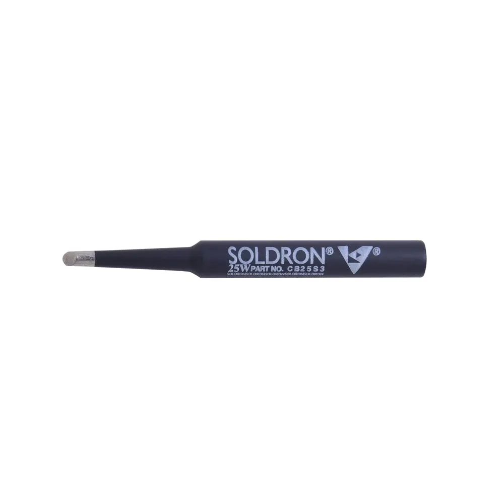 Soldron Cb25s3 Black Ceramic Coated Spade Long Life Delux Bit For 25W Soldering Iron 1