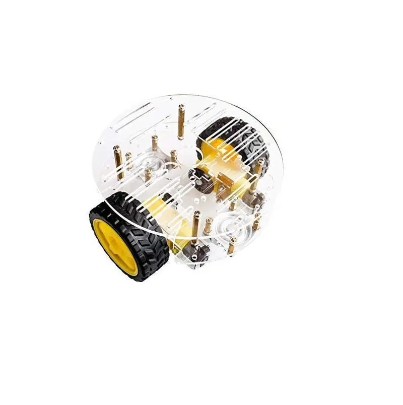 2Wd Mini Round Double-Deck Smart Robot Car Chassis Diy Kit 2