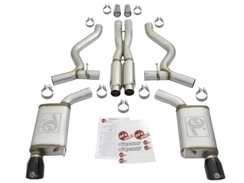 Afe Machforce Xp 3In 304 Ss Loud Tone Cat-Back W/ Black Tips 15-17 Ford Mustang V6-3.7L/V8-5.0L 2