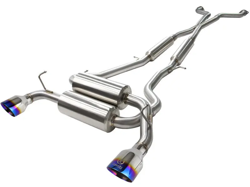 Afe Takeda 2-1/2In 304Ss Cat-Back Exhaust Infiniti G37 08-13/Q60 14-15 V6-3.7 W/ Blue Flame Tips 1