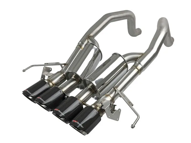 Afe Machforce Xp Axle Back 304Ss Exhaust W/ Carbon Fiber Tips 15-19 Chevy Corvette Z06 1
