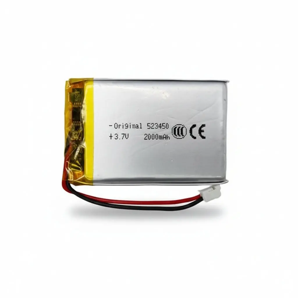 3.7V 2000Mah Lithium Polymer Rechargeable Battery With Connector 523450 1