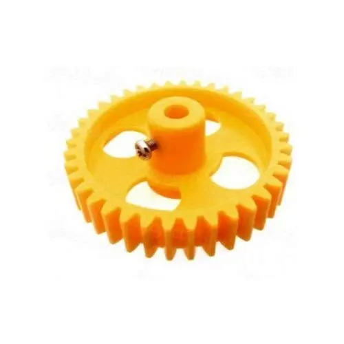 38 Teeth 60Mm Plastic Spur Gear 6Mm Shaft (Yellow) 1