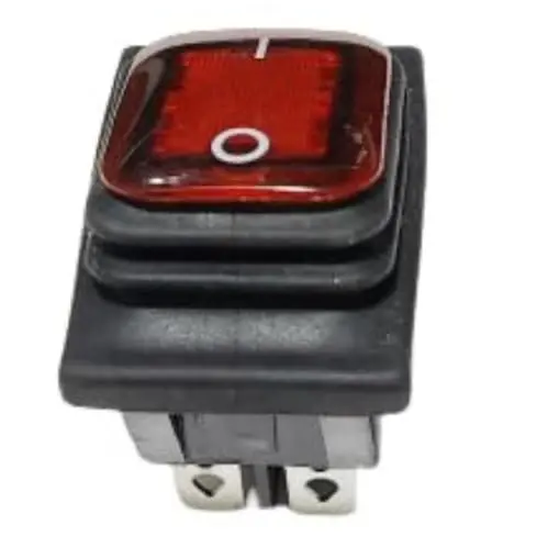 Waterproof Rocker Switch 4 Pins 15A 250V Push Button With Led (Red) 1
