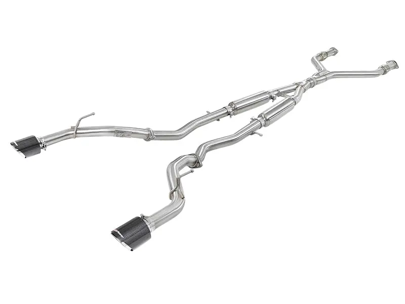 Afe Takeda 2.5In 304 Ss Cat-Back Exhaust System W/ Carbon Fiber Tips 16-18 Infiniti Q50 V6-3.0L (Tt) 1