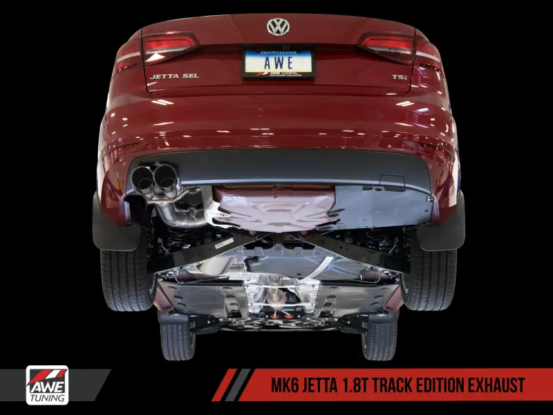 Awe Tuning Mk6 Gli 2.0T - Mk6 Jetta 1.8T Track Edition Exhaust - Diamond Black Tips 1