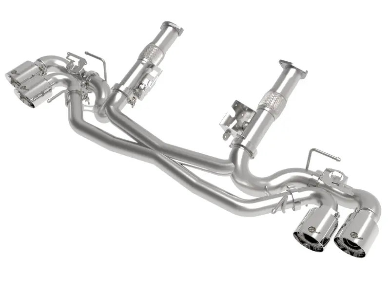 Afe Mach Force-Xp 304 Stainless Steel Cat-Back Exhaust Polished 2020 Chevrolet Corvette C8 1
