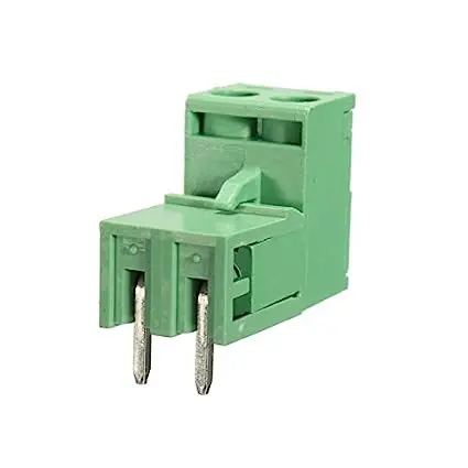 2 Pin Right Angle Male Female Plug-In Screw Terminal Block Connector (1 Pair) 2