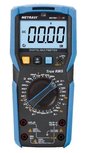 Metravi Metrasafe-10 Trms Digital Multimeter 6000 Counts / 1000V Auto-Ranging Multimeter 1