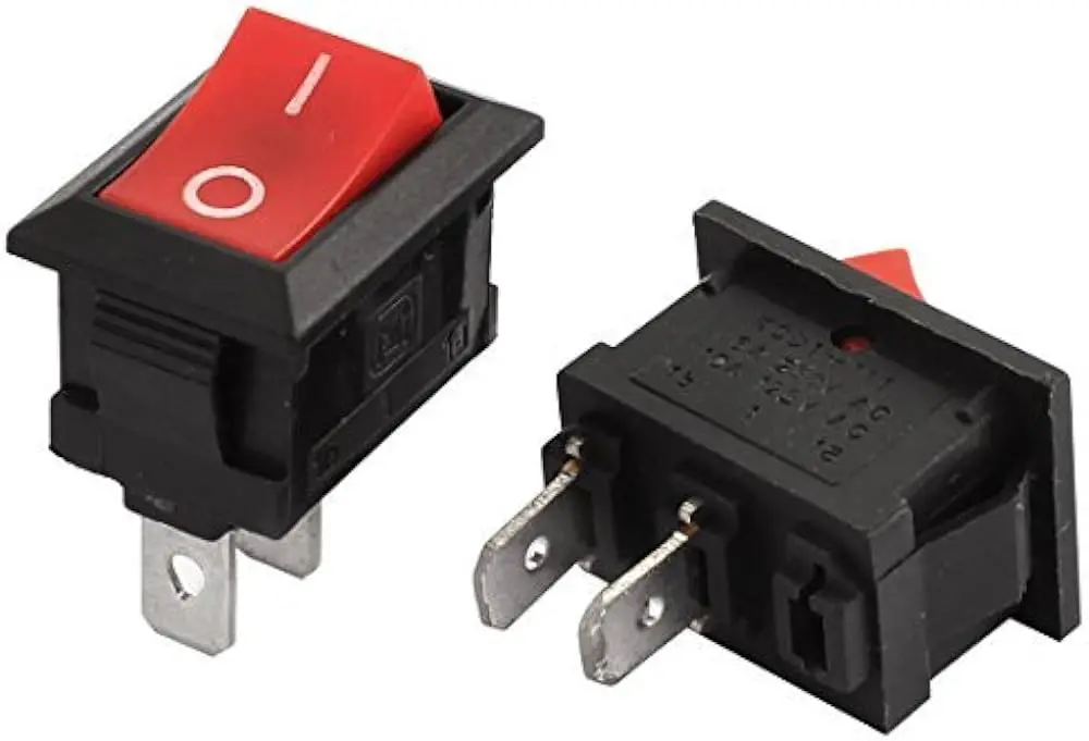 6A 250V Red Rocker Switch Spst Panel Mount Mini Boat Switch 10A 125V Kcd1 1