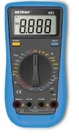 Metravi 603 Digital Multimeter 3-1/2 Digits / 1000V 1