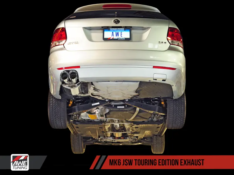 Awe Tuning Mk5 Jetta Mk6 Sportwagen 2.5L Touring Edition Exhaust - Polished Silver Tips 2