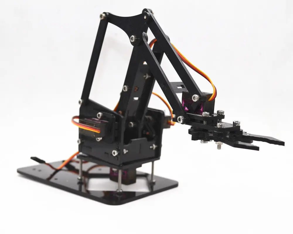 Diy 4Dof Acrylic Rc Robot Arm Gripper Without Servos (37 Pieces) 2