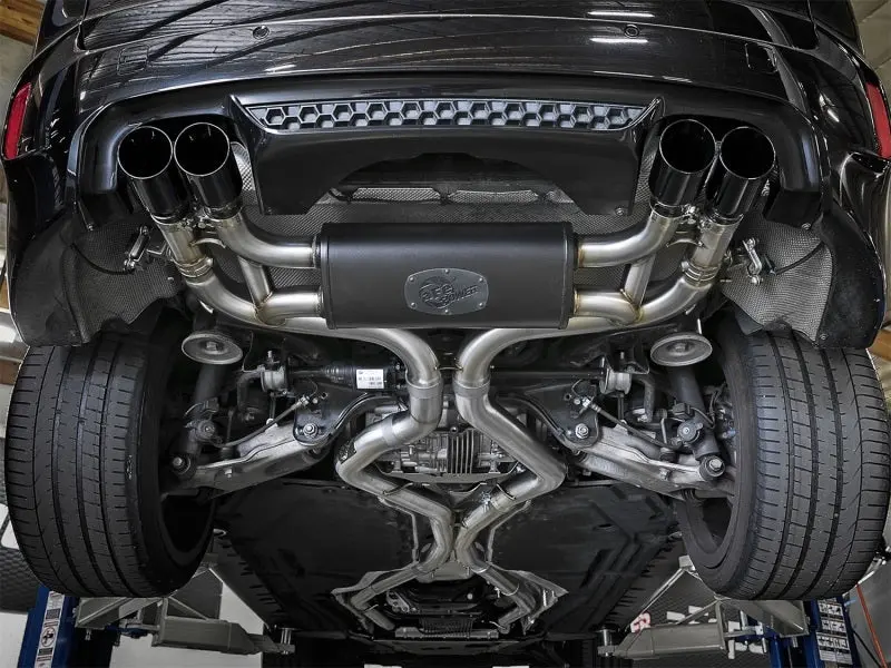 Afe Mach Force-Xp 3.5In. 304 Ss C/B Exhaust System 15-18 Bmw X5 M (F85) V8-4.4L (Tt) - Black Tip 2