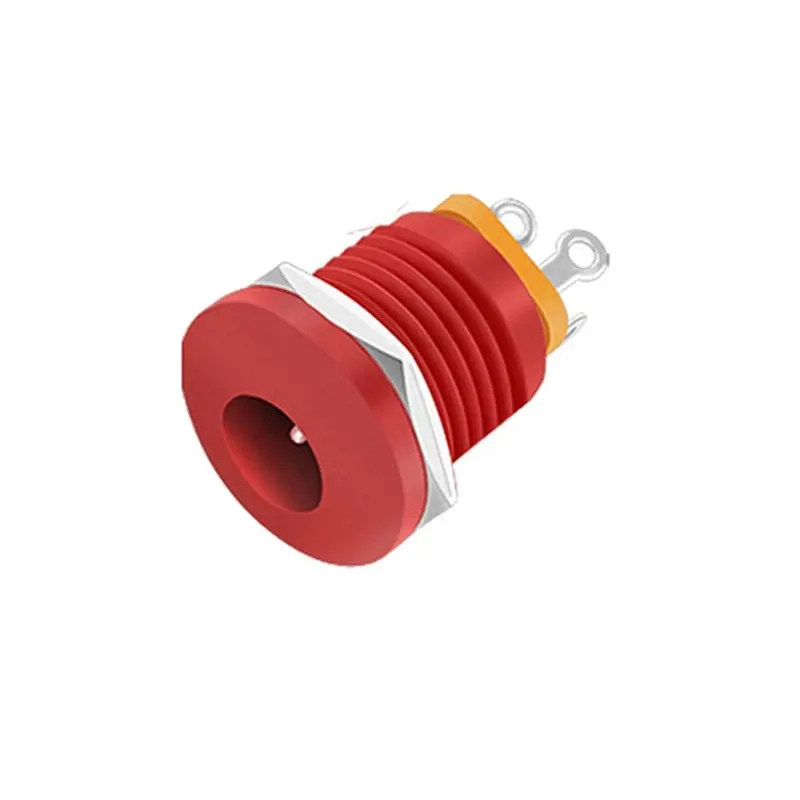 Dc Jack Female Panel Mount 2.1Mm (Red) 1