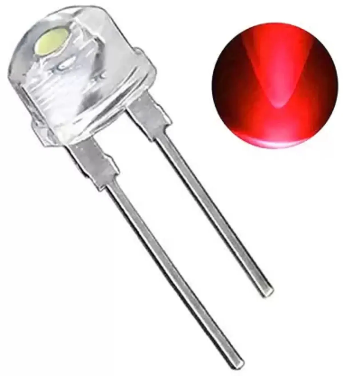 8Mm Red Clear Led (1 Pc) 1