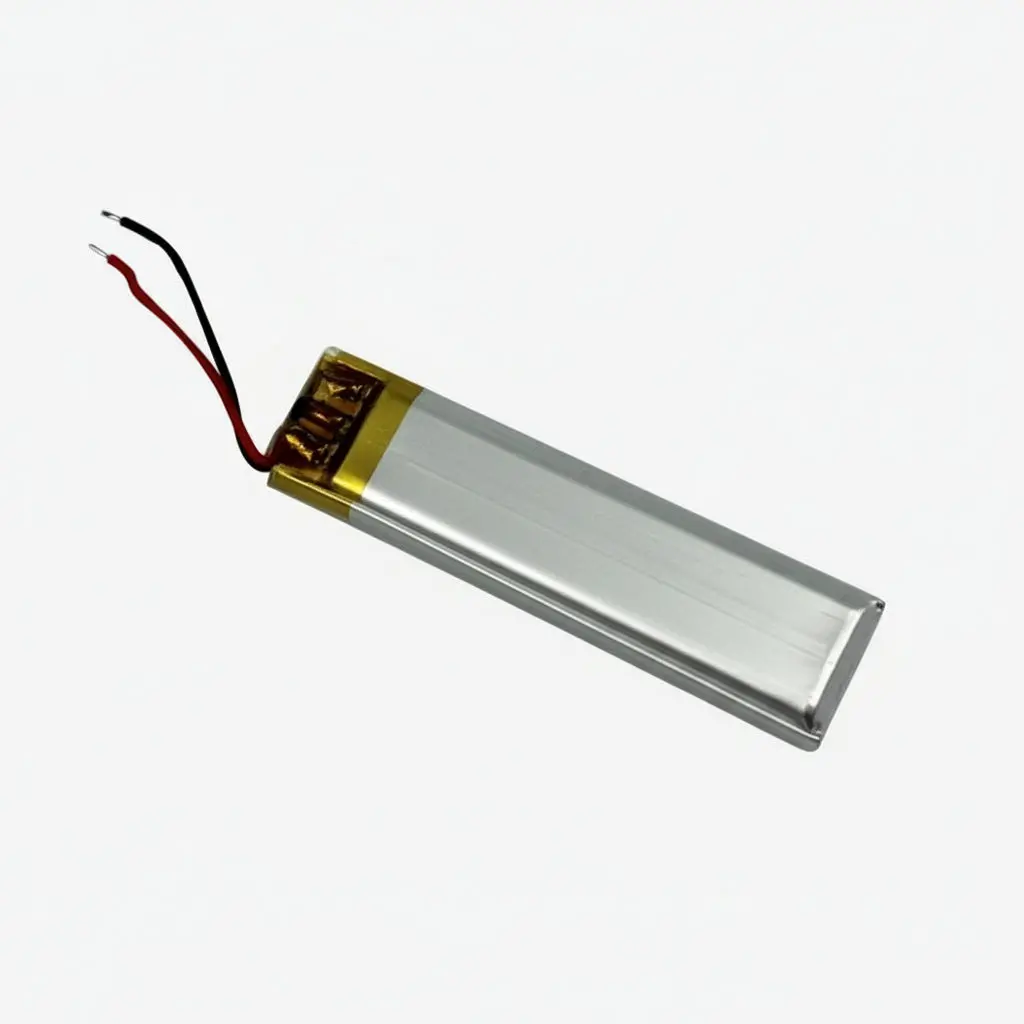 3.7V 500Mah Lithium Polymer Battery For Neckband 601045 (34X9.4X5.4Mm) 1