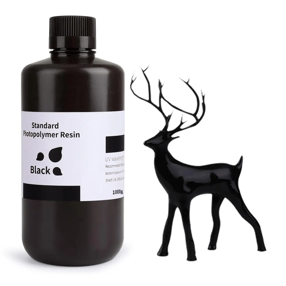 Elegoo Standard Photopolymer Resin 1000G- Black 1
