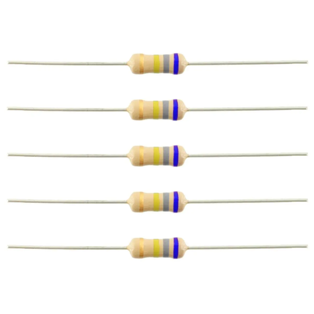 680K Ohm 1/4 Watt ±5% Tolerance Carbon Film Resistor 1