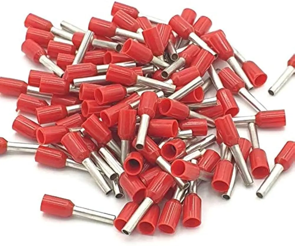 E1008 Red 1 Sqr Mm Wire Ferrule Terminal Cable Lugs 2
