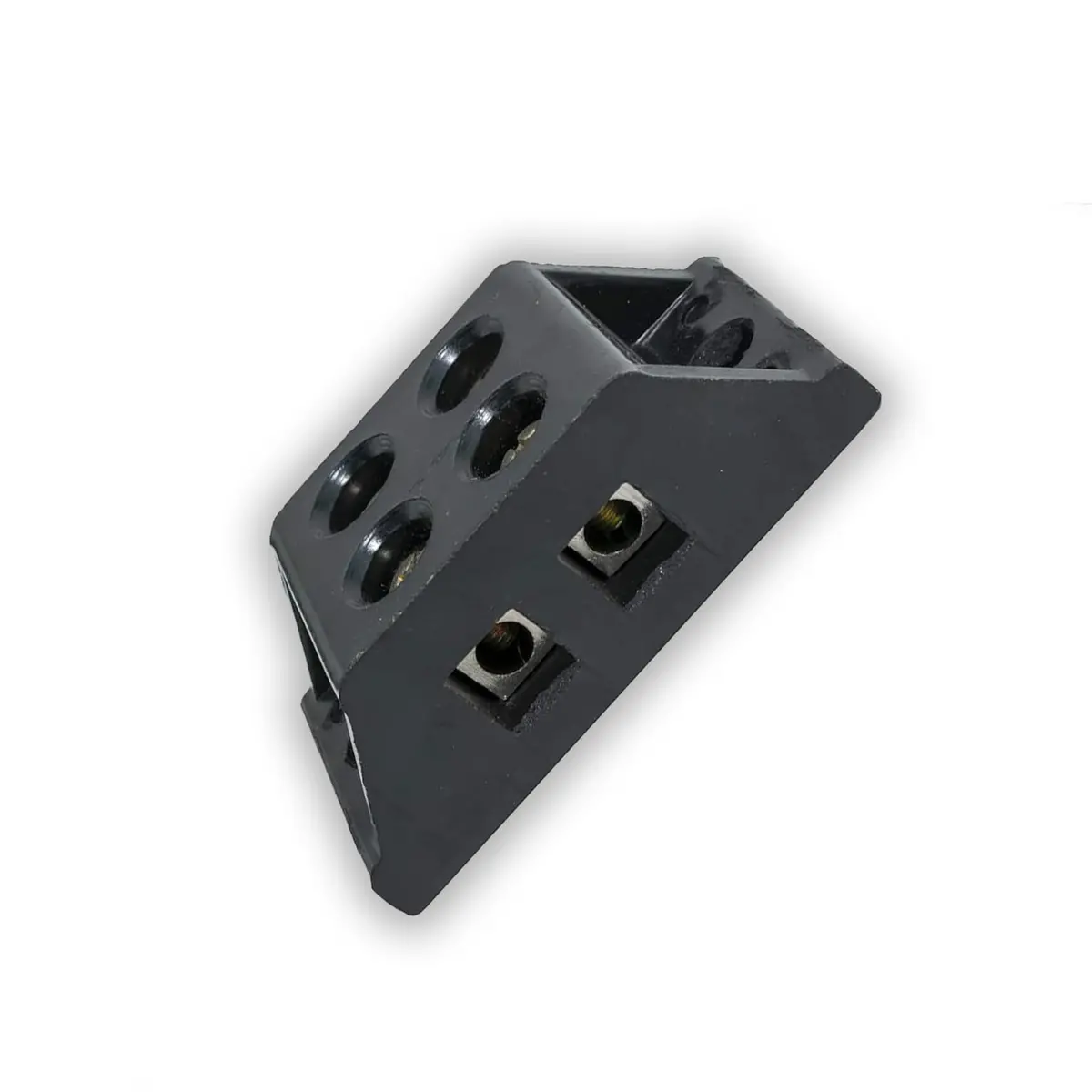 30A 2 Way Bakelite Connector Strip (Rigid Type) Double Row Barrier Black Terminal 1