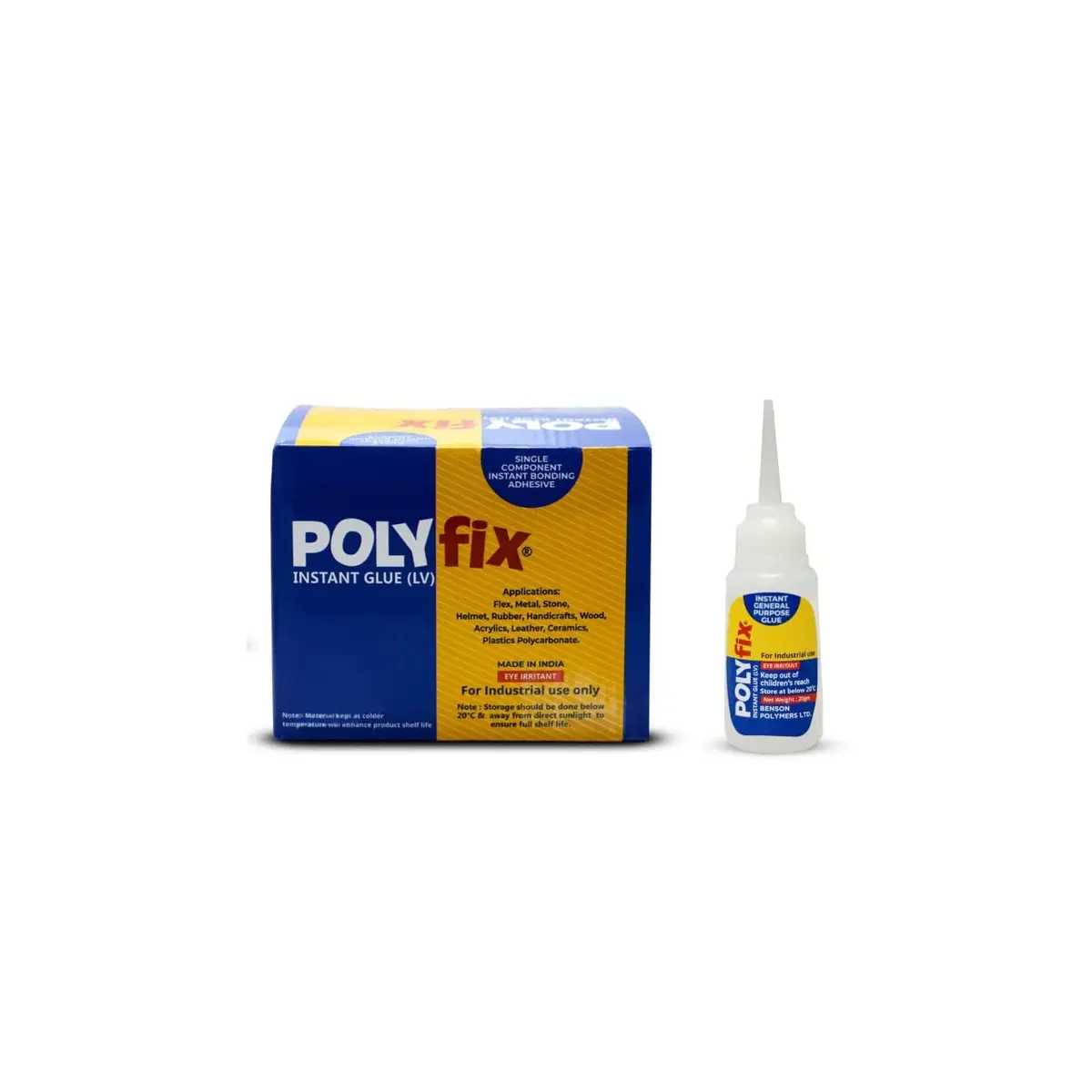 Polyfix General Purpose Fast Glue: Versatile Adhesive For Acrylic, Flex Bonding, Toys - 18G 1