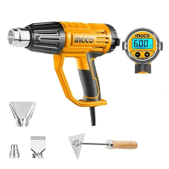 Ingco Hg200058 Heat Gun 2000W With Digital Display Temperature Control 1